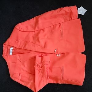 NWT Kasper Blazer Jacket Orange Valencia
